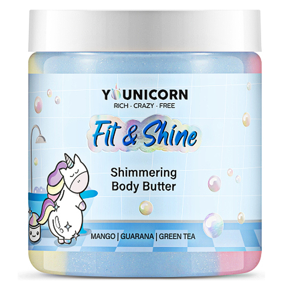 Юникорн Моделирующий крем-баттер для тела с шиммером Fit & Shine, 250 мл (Younicorn, ) фото 4