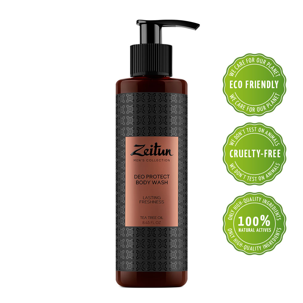 Зейтун Защитный гель для душа для мужчин с маслом чайного дерева, 250 мл (Zeitun, Men's Collection) фото 4
