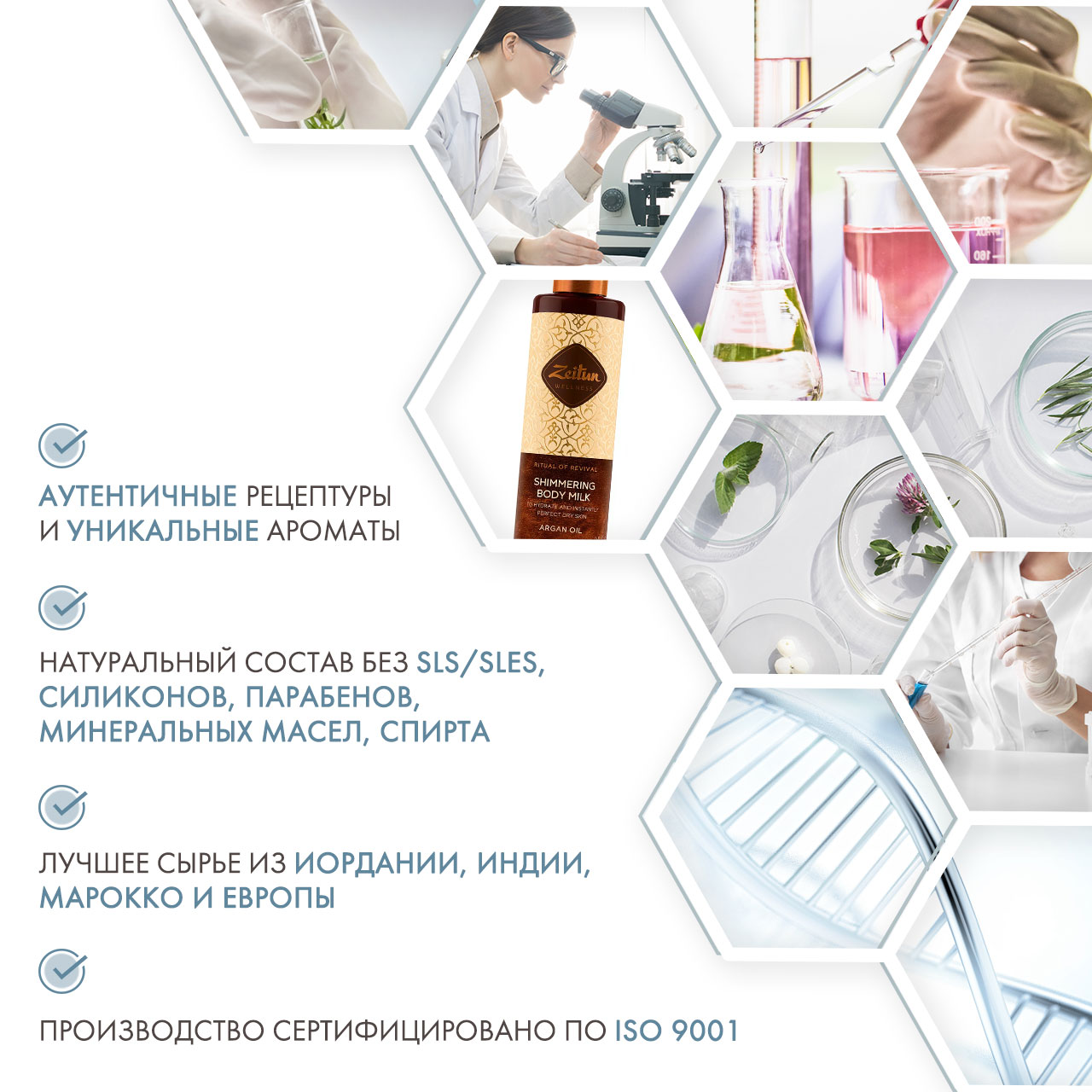 Зейтун Сияющее молочко для тела 