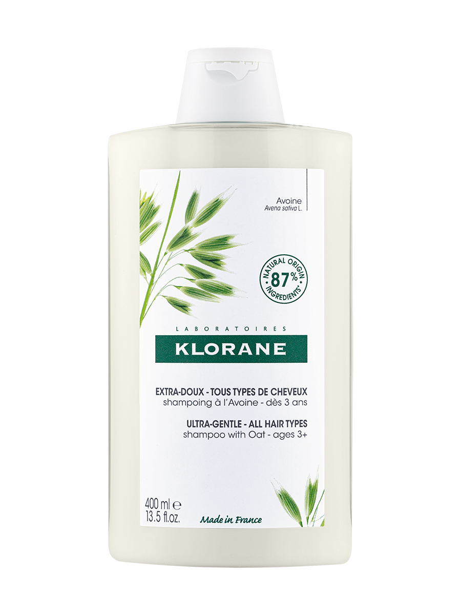 Klorane Сверхмягкий шампунь для всех типов волос с молочком овса, 400 мл (Klorane, Овес) klorane бальзам ополаскиватель сверхмягкий для всех типов волос с молочком овса 200 мл