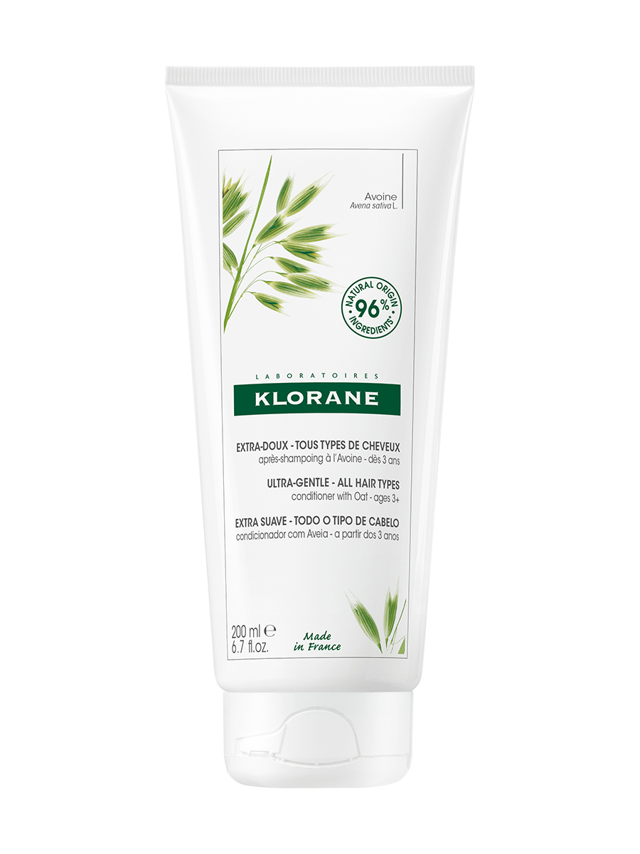 Klorane Сверхмягкий бальзам-ополаскиватель для всех типов волос с молочком овса, 200 мл (Klorane, Овес)