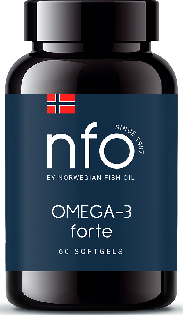 Норвегиан Фиш Ойл Омега 3 форте, 60 капсул (Norwegian Fish Oil, Омега 3) фото 0