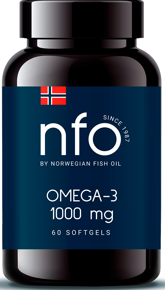 Норвегиан Фиш Ойл Омега 3 1000 мг, 60 капсул (Norwegian Fish Oil, Омега 3) фото 0