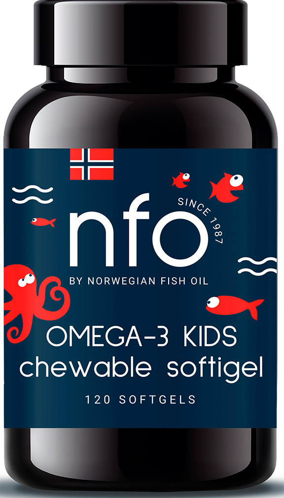 Норвегиан Фиш Ойл Омега 3 с витамином D для детей, 120 капсул (Norwegian Fish Oil, Омега 3) фото 0