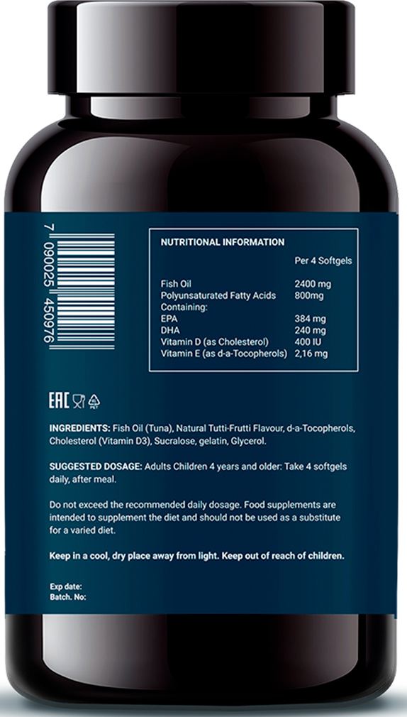 Норвегиан Фиш Ойл Омега 3 с витамином D для детей, 120 капсул (Norwegian Fish Oil, Омега 3) фото 6