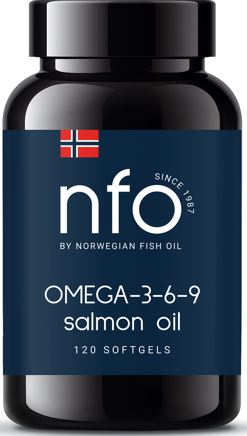 Норвегиан Фиш Ойл Масло лосося с Омега 3-6-9, 120 капcул (Norwegian Fish Oil, Омега 3) фото 0