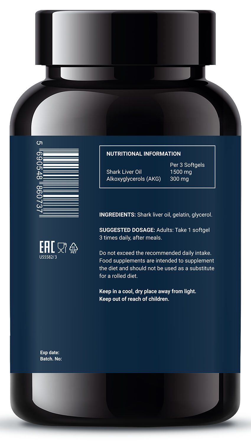 Норвегиан Фиш Ойл Комплекс из жира печени акулы с Омега 3, 120 капсул (Norwegian Fish Oil, Омега 3) фото 6