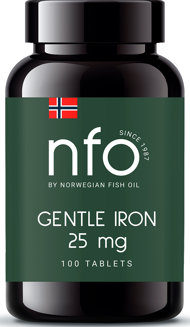 Норвегиан Фиш Ойл Комплекс с легкодоступным железом, 100 таблеток (Norwegian Fish Oil, Витамины) фото 0