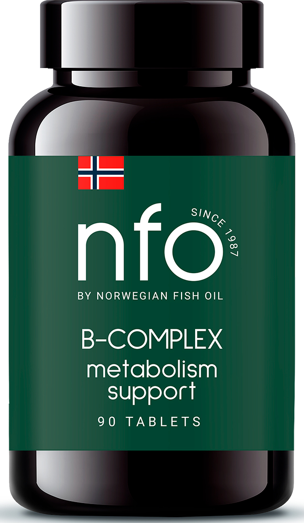 Норвегиан Фиш Ойл Комплек витаминов B, 90 капсул (Norwegian Fish Oil, Витамины) фото 0