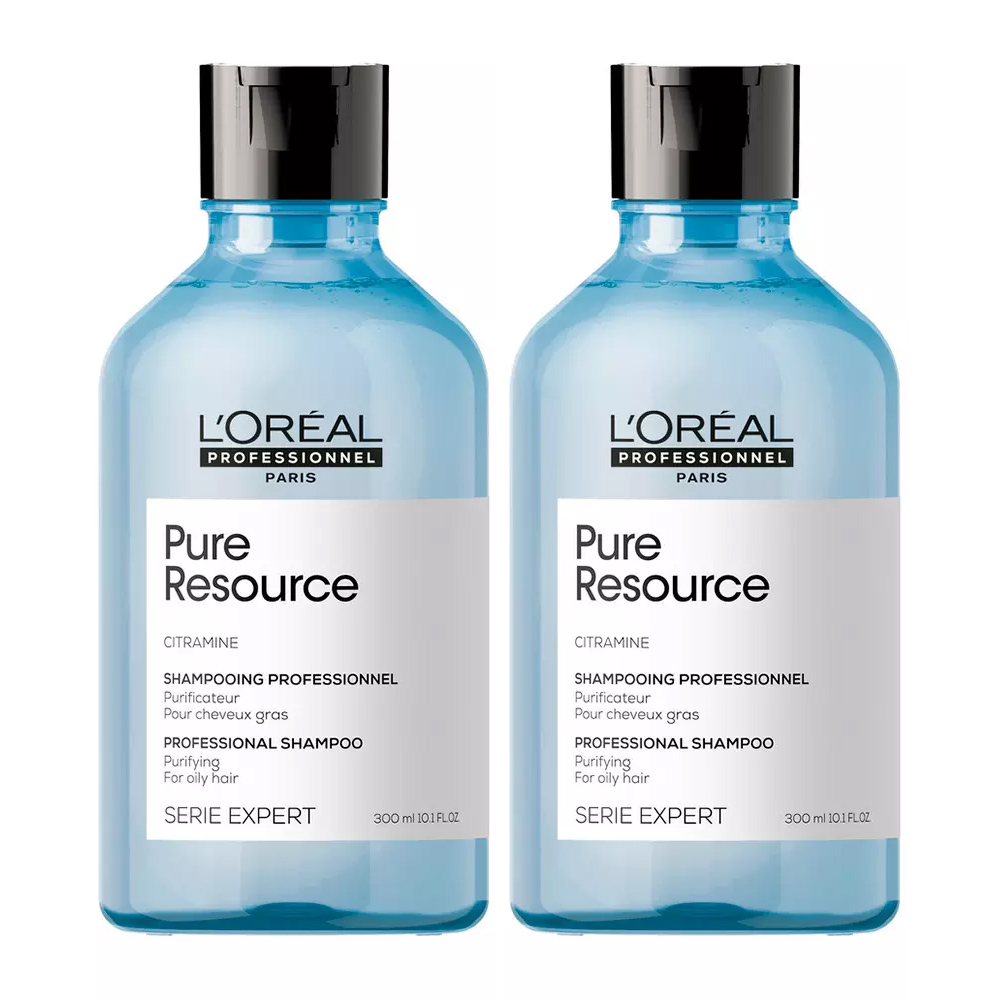 Лореаль Профессионель Глубоко очищающий шампунь Scalp Care Pure Resource для волос, склонных к жирности, 2 х 300 мл (L'oreal Professionnel, Serie Expert) фото 0