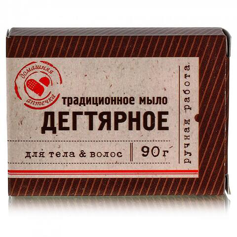  Мыло дегтярное, 90 г (Домашняя аптечка, Для тела) фото 0