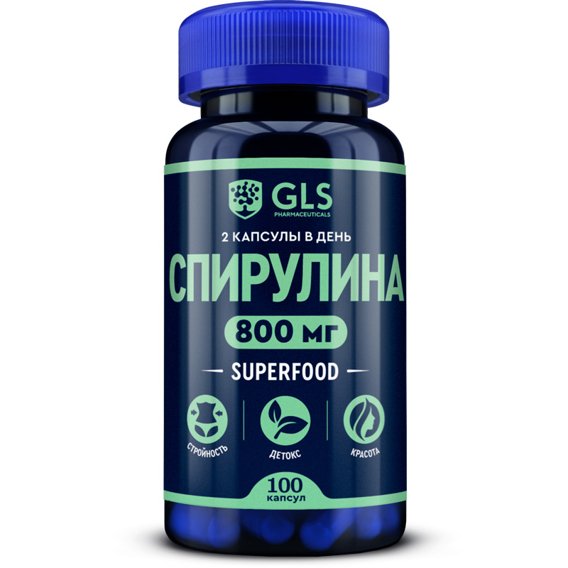 Купить GLS Спирулина, 100 капсул (GLS, Витамины)