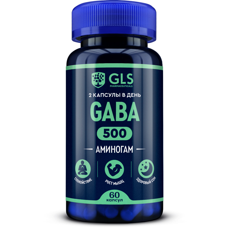  Gaba (Аминогам), 60 капсул (GLS, Аминокислоты) фото 0