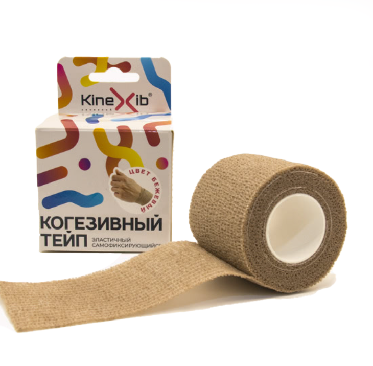 Кинексиб Когезивный тейп 5 см х 4,5 м, бежевый (Kinexib, Тейпы) фото 0