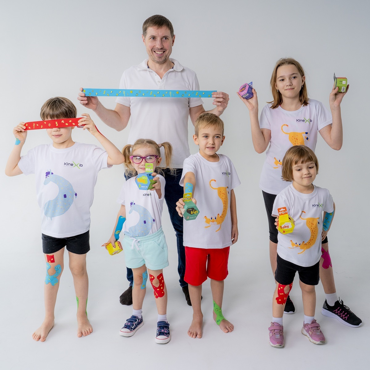 Кинексиб Кинезио тейп Classic Baby 4 см х 4 м синий, принт крокодил (Kinexib, Kids) фото 5