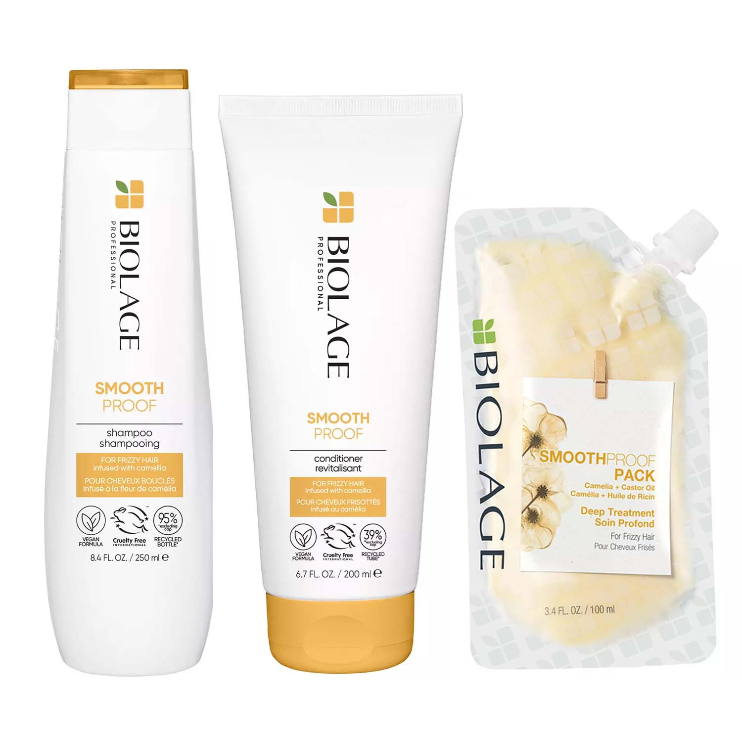 Матрикс Набор для гладкости непослушных волос Biolage Smoothproof: шампунь 250 мл + кондиционер 200 мл + маска 100 мл (Matrix, Biolage) фото 0