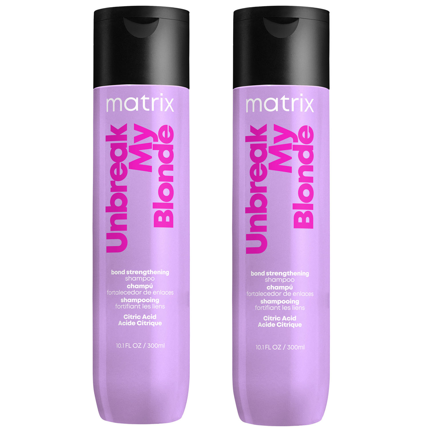 Matrix Шампунь укрепляющий для осветленных волос с лимонной кислотой Total results Unbreak My Blonde, 300 мл х 2 шт (Matrix, Total results)