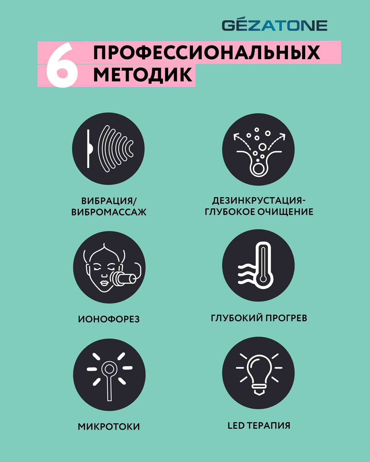 Жезатон Гезатон Микротоковый массажер для лица Clean&Beauty Pro m780, Gezatone (Gezatone, Очищение и пилинг лица) фото 13