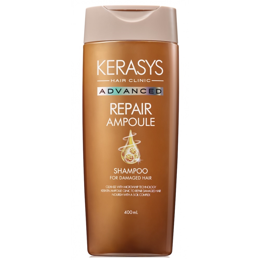 Kerasys Ампульный шампунь Интенсивное восстановление с кератиновыми ампулами Advanced, 400 мл (Kerasys, Hair Clinic) ампульный шампунь kerasys advanced shampoo repair 400 мл