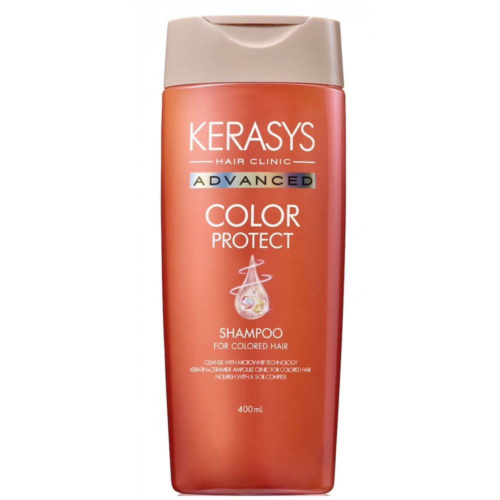Kerasys Ампульный шампунь Защита цвета с церамидными и кератиновыми ампулами Advanced, 400 мл (Kerasys, Hair Clinic)