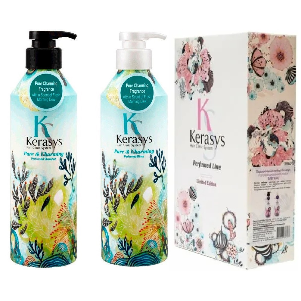

Kerasys Набор "Шарм" для сухих и ломких волос: Шампунь 400 мл + Кондиционер 400 мл (Kerasys, Perfumed Line), Perfumed Line
