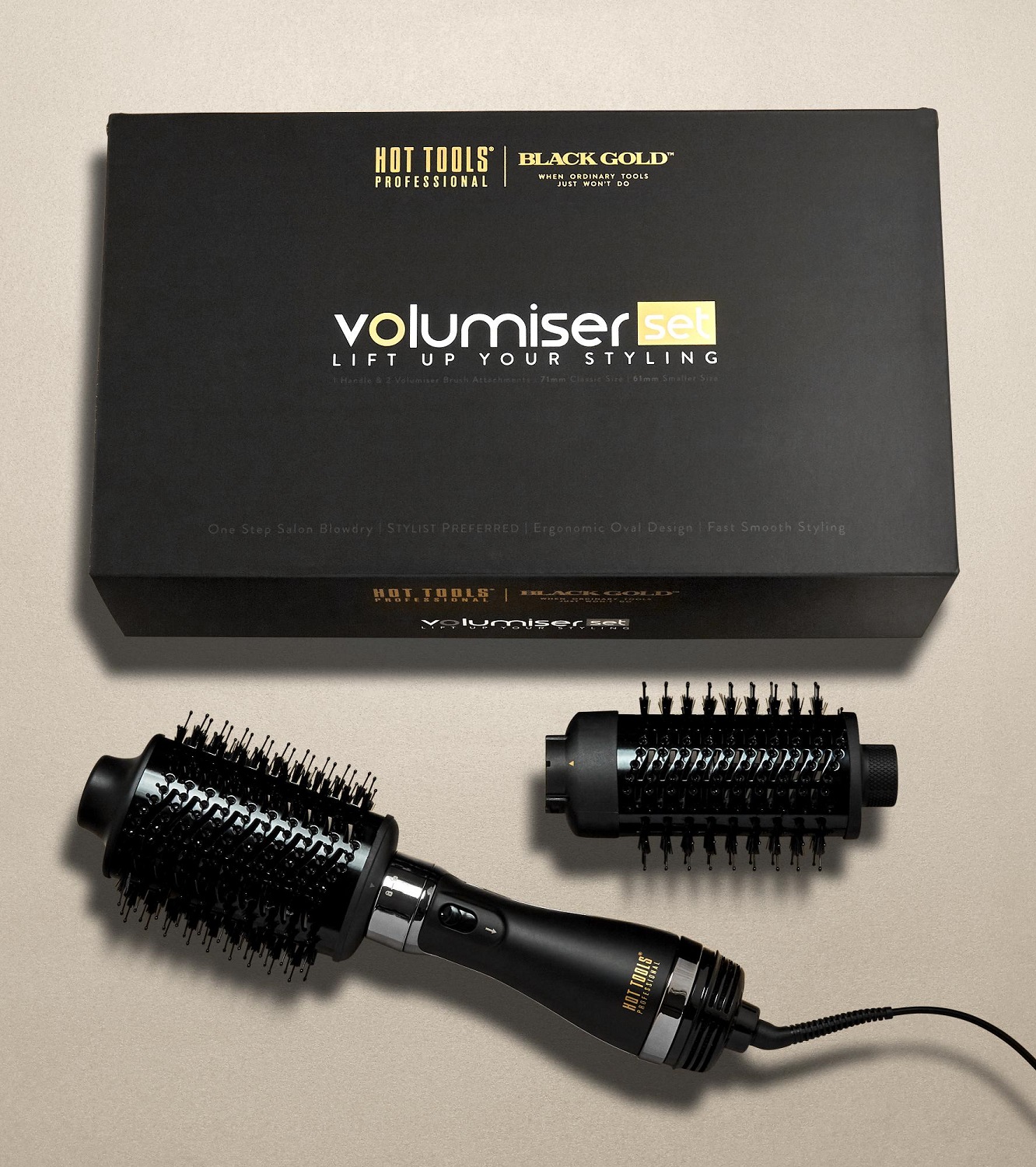 Хот Тулс Профешнл Набор для объемной укладки волос Black Gold Volumiser Set (Hot Tools Professional, Volumiser) фото 2