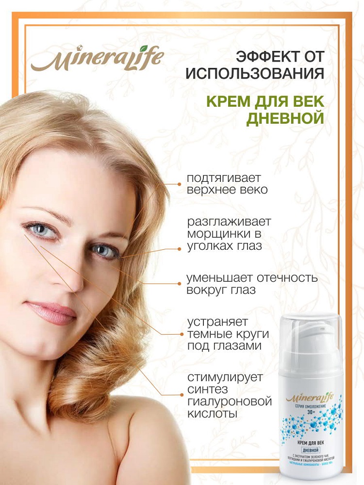  Дневной крем для век, 15 мл (Биобьюти, MineraLife) фото 2