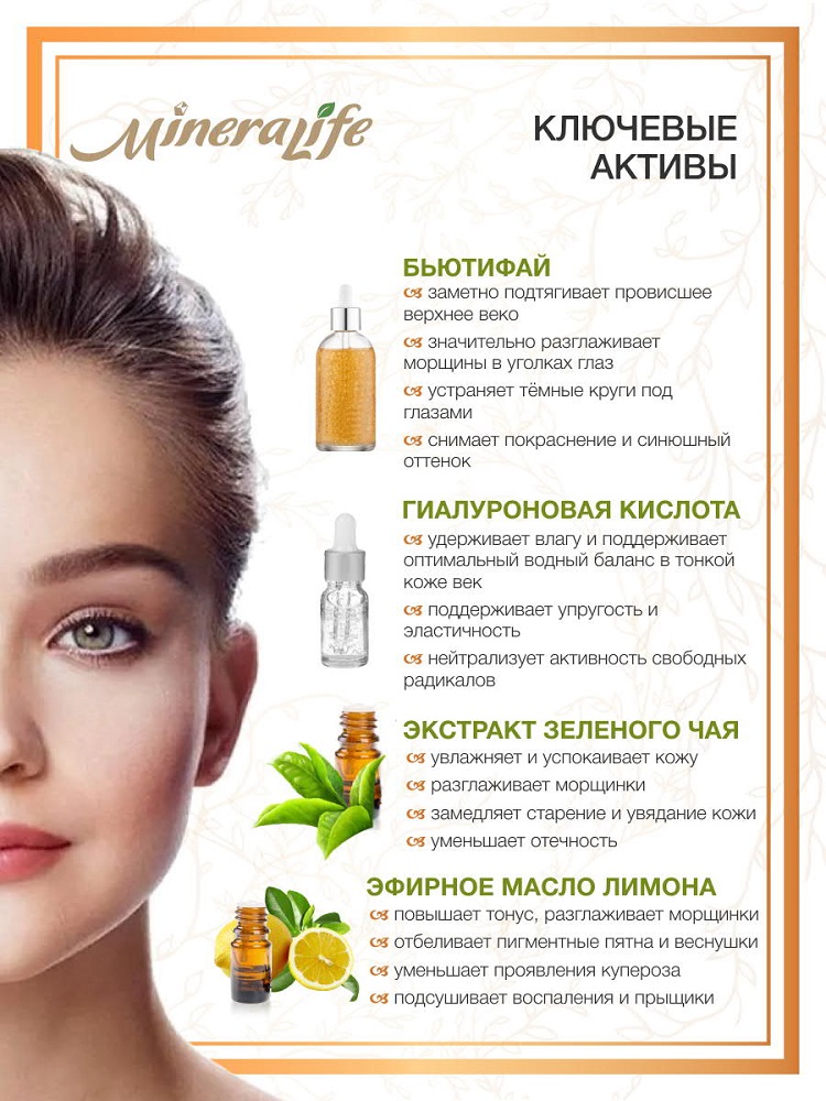  Дневной крем для век, 15 мл (Биобьюти, MineraLife) фото 3