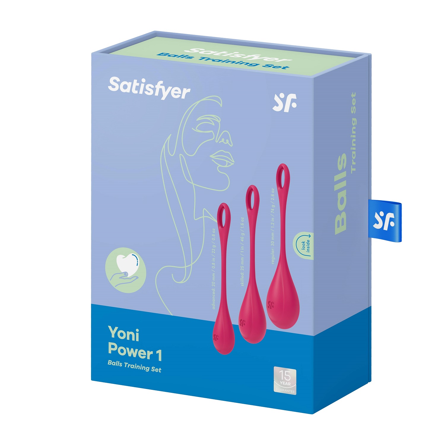 Сатисфаер Набор одинарных вагинальных шариков Yoni Power 1, красный (Satisfyer, ) фото 0