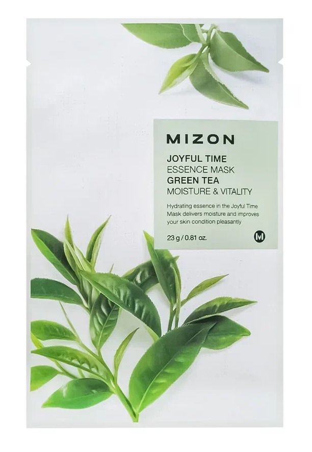 Mizon Тканевая маска с экстрактом зелёного чая, 23 г (Mizon, Joyful Time) yousmetica каолиновая маска для лица с экстрактом зелёного чая и мятой