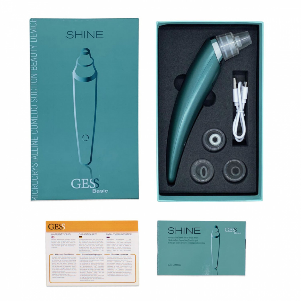Гесс Аппарат для вакуумной чистки и шлифовки Shine (Gess, Процедуры для лица) фото 3