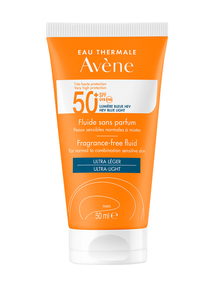 цена Avene Солнцезащитный флюид SPF 50+ без отдушек, 50 мл (Avene, Suncare)