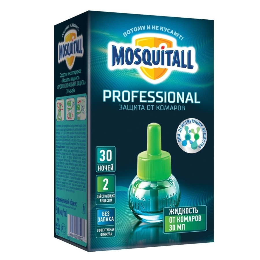 Mosquitall Жидкость Профессиональная защита от комаров 30 ночей, 30 мл (Mosquitall, )
