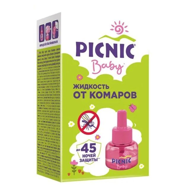 Picnic Жидкость от комаров Защита для детей 45 ночей, 30 мл (Picnic, Baby)