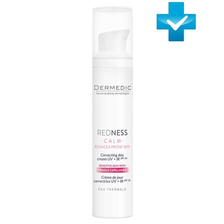 цена Dermedic Корректирующий дневной крем UV + IR SPF 20, 40 мл (Dermedic, Redness)