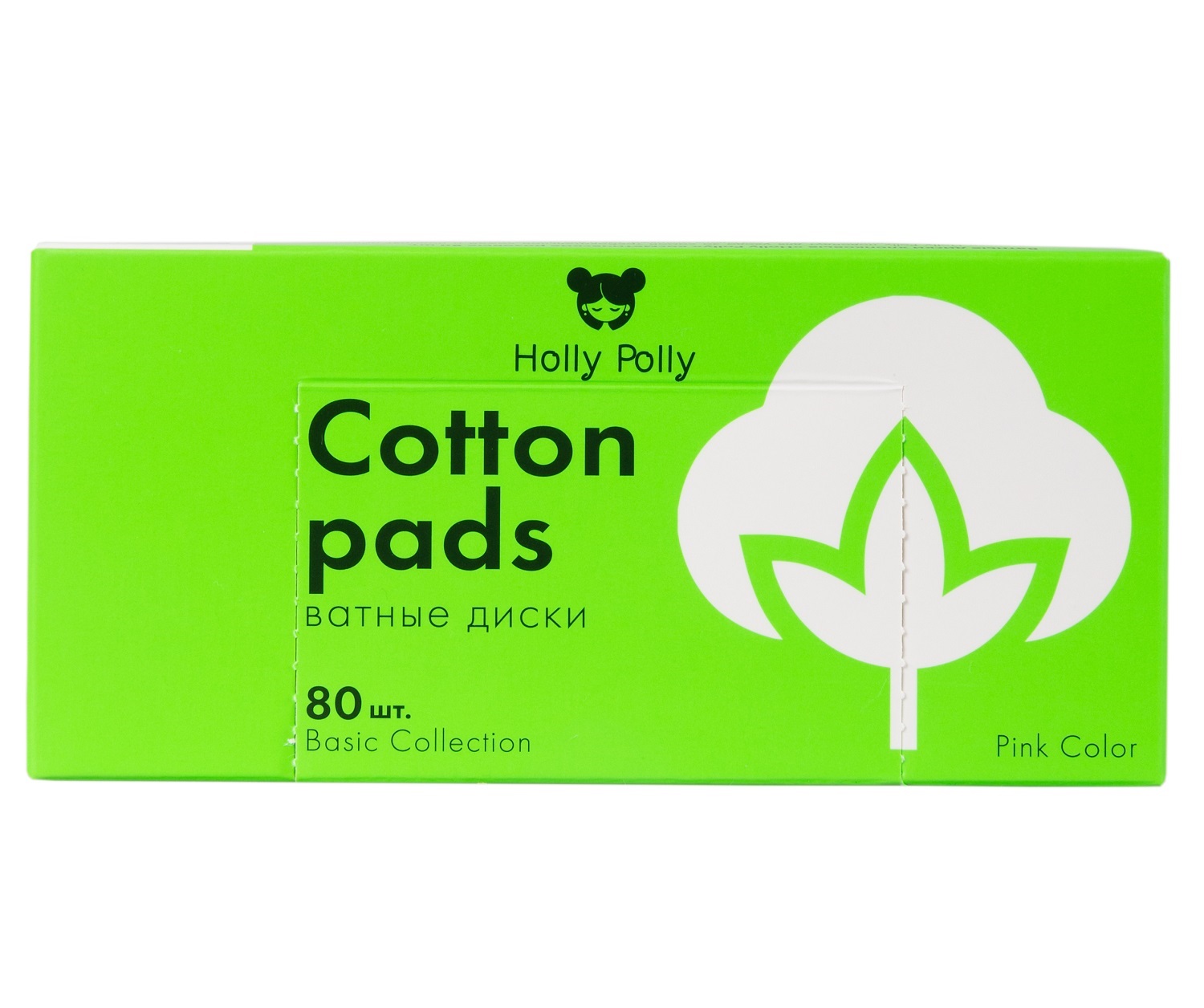 Холли Полли Косметические ватные диски розовые, 80 шт (Holly Polly, Cotton Pads & Buds) фото 10