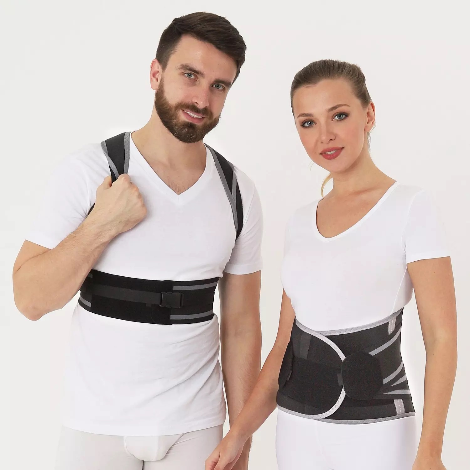  Корсет ортопедический грудопоясничный 3-в-1 № 3 рост 3, черно-серый (Крейт, Корсет) фото 3