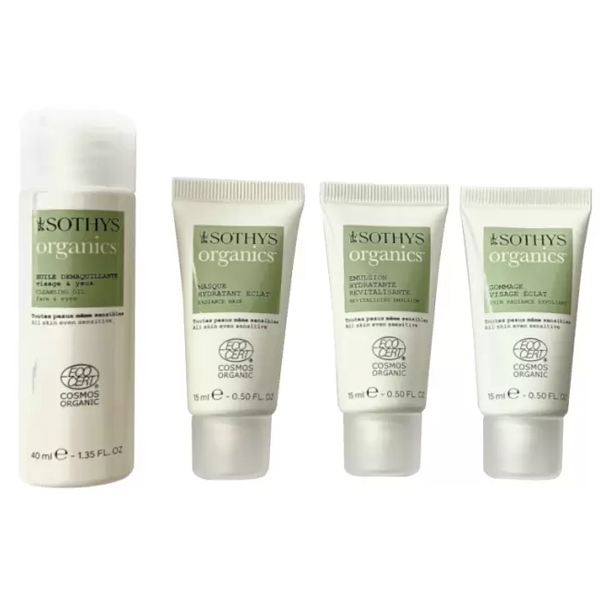 Сотис Набор Organics Discovery (масло для демакияжа 40 мл + отшелушивающий скраб 15 мл + увлажняющая эмульсия 15 мл + увлажняющая маска 15 мл) (Sothys, Specific Care) фото 1