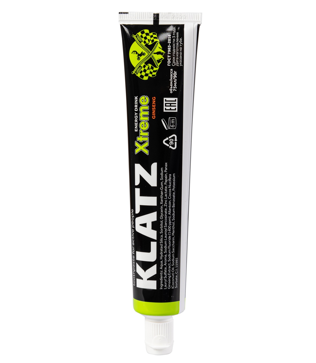 Клатц Зубная паста для активных людей «Женьшень», 75 мл (Klatz, Xtreme Energy Drink) Клатц Зубная паста для активных людей «Женьшень», 75 мл (Klatz, Xtreme Energy Drink) фото 3