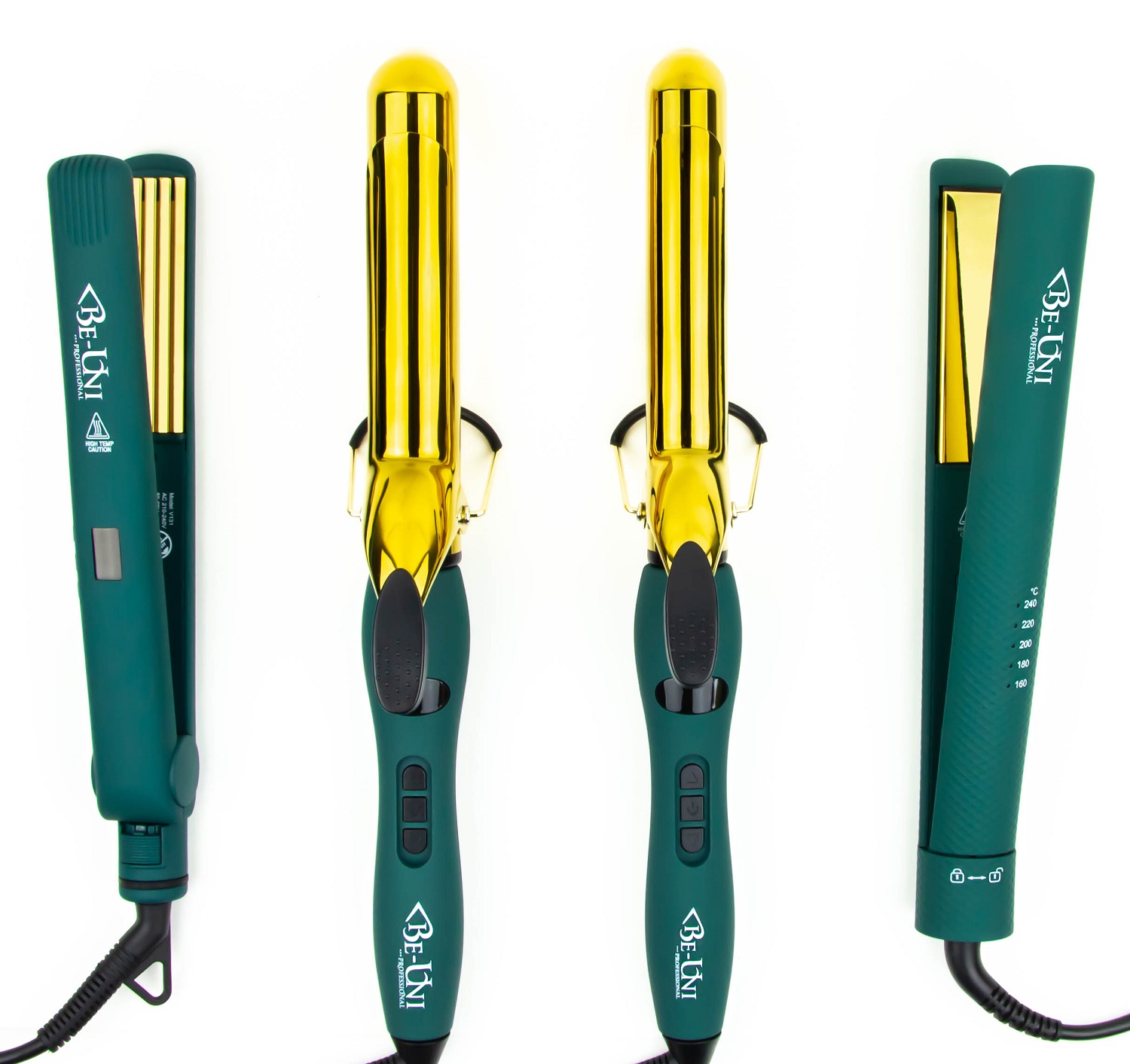 Би-Юни Утюжок для выпрямления волос Gold Titan Pro с золотым зеркальным титановым покрытием (Be-Uni, Titan Gold Collection) фото 4