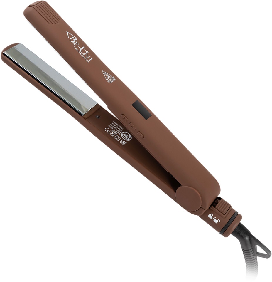 Би-Юни Утюжок-гофре Pro с зеркальным титановым покрытием, коричневый (Be-Uni, Titan Collection) фото 1