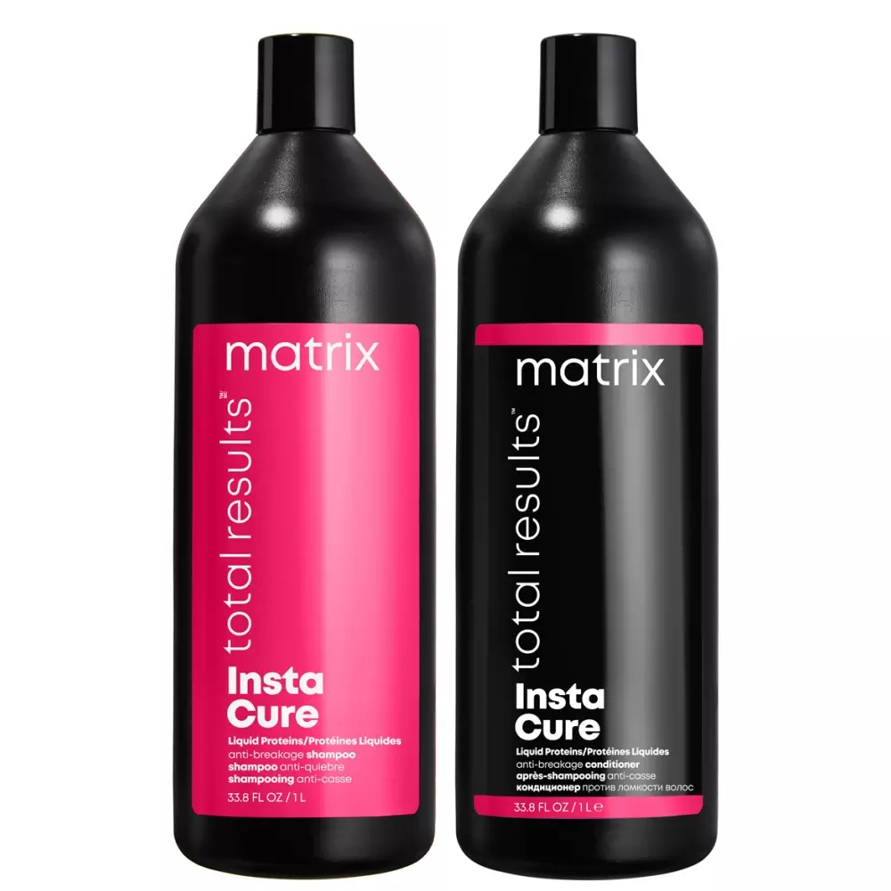 Матрикс Набор против ломкости и пористости волос Total results Instacure: шампунь 1000 мл + кондиционер 1000 мл (Matrix, Total Results) фото 0
