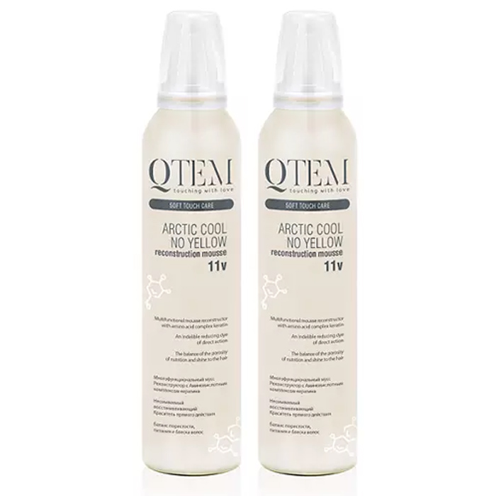 

Qtem Мусс-реконструктор для волос Arctic Cool No Yellow, 250 мл х 2 шт (Qtem, Soft Touch Color), Soft Touch Color