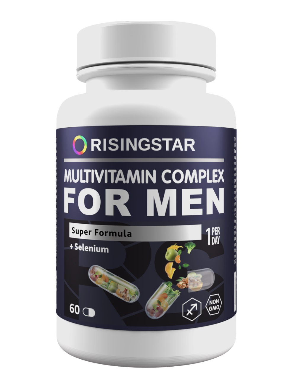 Купить RISINGSTAR Поливитаминный минеральный комплекс В-Мин для мужчин 1000 мг, 60 капсул (RISINGSTAR, )