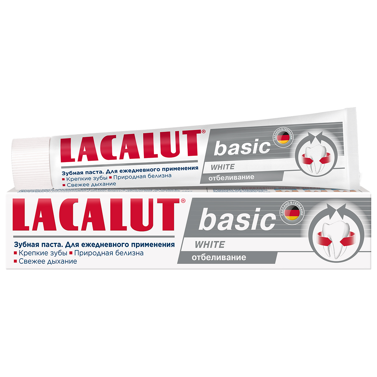 Lacalut Отбеливающая зубная паста Basic White, 75 мл (Lacalut, Зубные пасты) lacalut зубная паста актив 75 мл lacalut зубные пасты