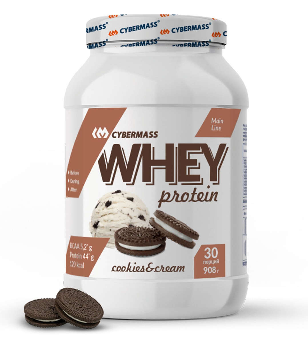 CyberMass Сухой белковый концентрат Whey Печенье-сливки, 908 г (CyberMass, Protein Line)