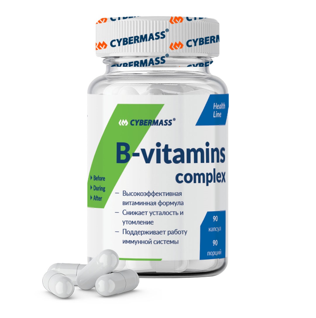 CyberMass Комплекс витаминов группы B, 90 капсул (CyberMass, Health line)