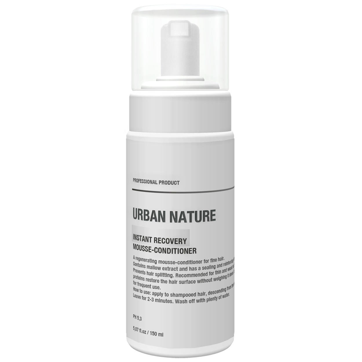 цена Urban Nature Кондиционер-мусс для тонких волос Мгновенное восстановление, 150 мл (Urban Nature, Instant Recovery)