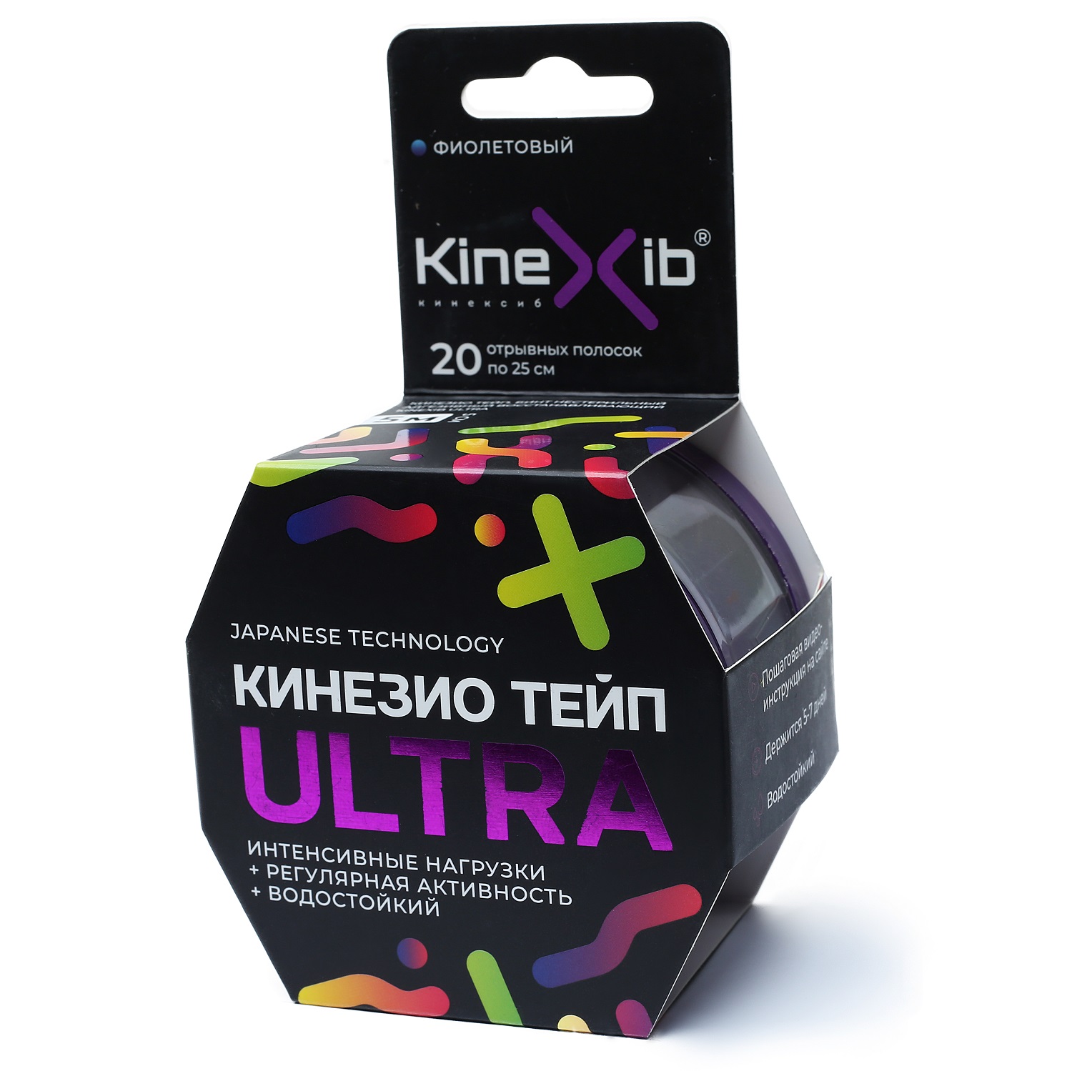 Kinexib Кинезио тейп Ultra 5 м х 5 см, фиолетовый (Kinexib, Тейпы)