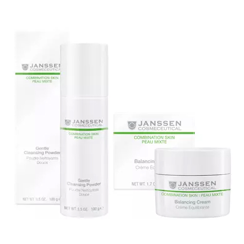 Janssen Cosmetics Набор средств для комбинированной кожи: пудра 100 г + крем 50 мл (Janssen Cosmetics, Combination skin)